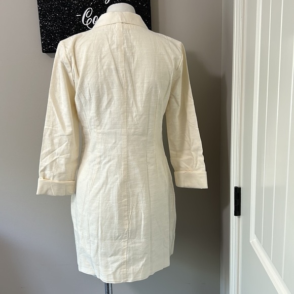 LSPACE Jenna Dress Cream White double breasted Blazer dress SZ M NEW - Picture 10 of 16